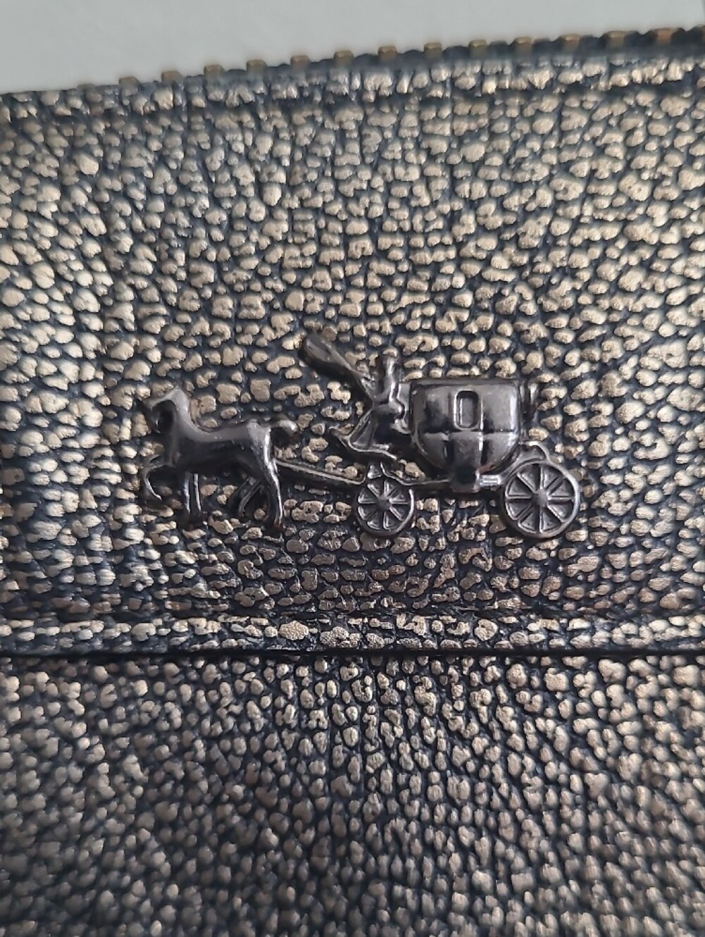 Coach Rhyder 24 Metallic Pewter Leather Satchel Handbag - Picture 2 of 16